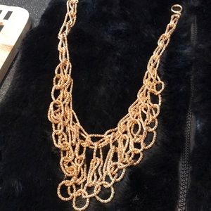 Gold linked lightweight necklace,statement piece